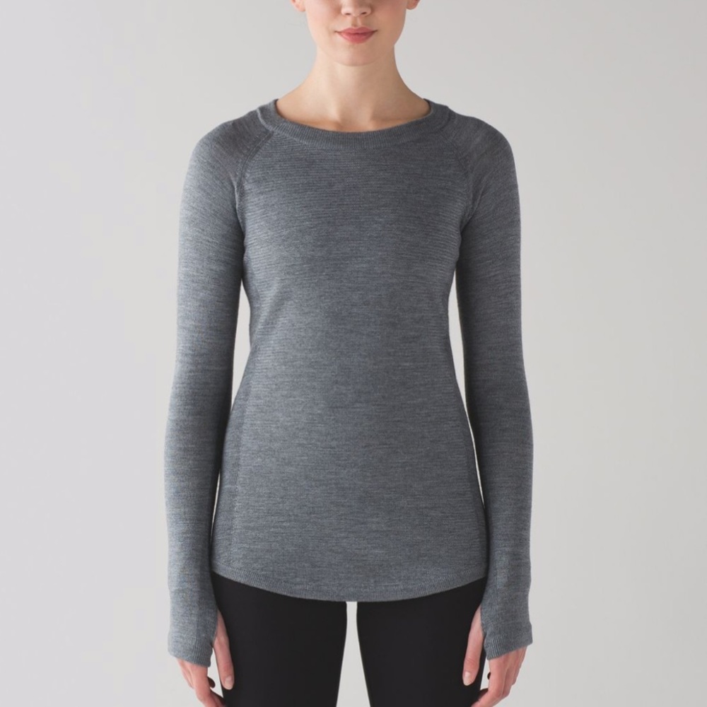 Lululemon Sit In Lotus Wool Grey Sweater | 2
